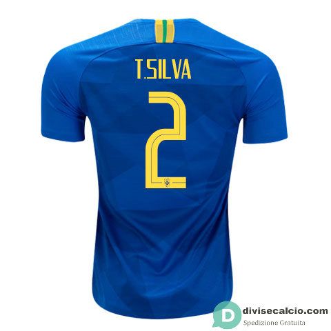 Maglia Brasile Gara Away 2#T.SILVA 2018