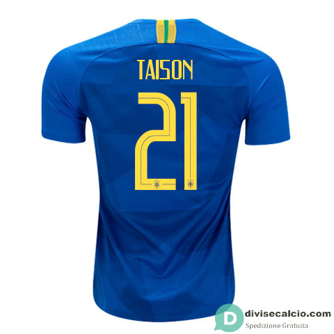 Maglia Brasile Gara Away 21#TAISON 2018