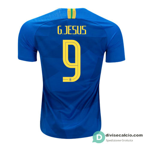 Maglia Brasile Gara Away 9#G.JESUS 2018