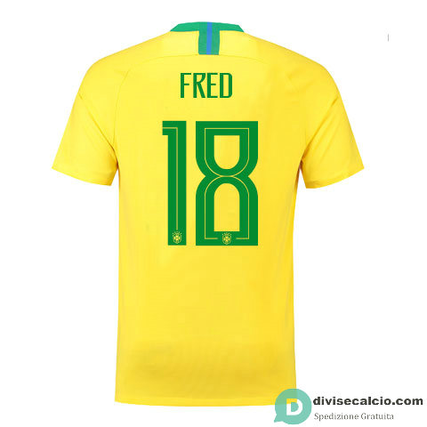 Maglia Brasile Gara Home 18#FRED 2018