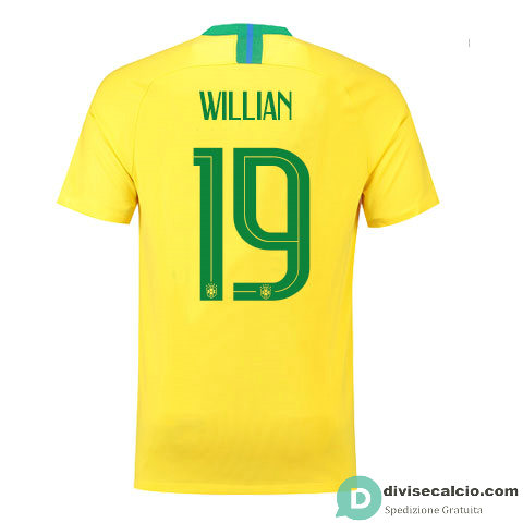 Maglia Brasile Gara Home 19#WILLIAN 2018