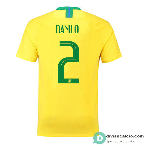 Maglia Brasile Gara Home 2#DANILO 2018