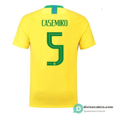 Maglia Brasile Gara Home 5#CASEMIRO 2018