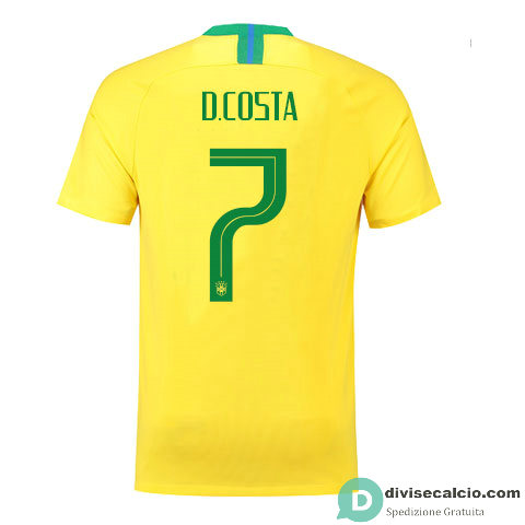 Maglia Brasile Gara Home 7#D.COSTA 2018