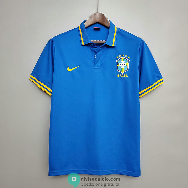 Maglia Brasile Polo Blue 2020/2021
