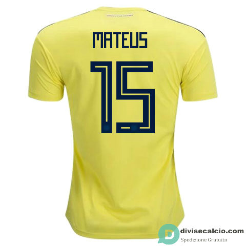 Maglia Colombia Gara Home 15#MATEUS 2018