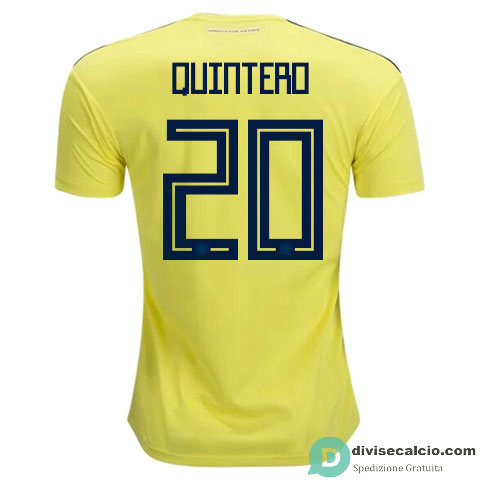 Maglia Colombia Gara Home 20#QUINTERO 2018