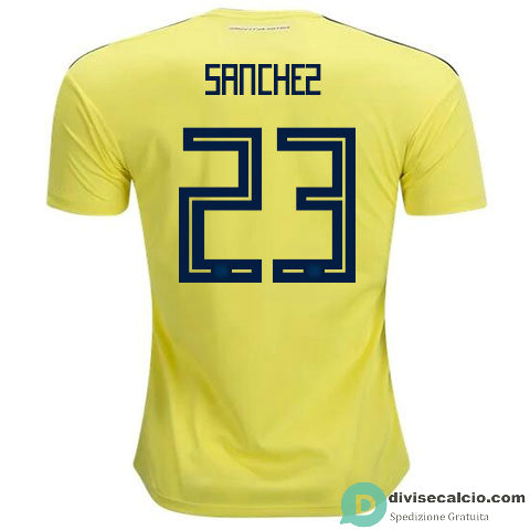 Maglia Colombia Gara Home 23#SANCHEZ 2018