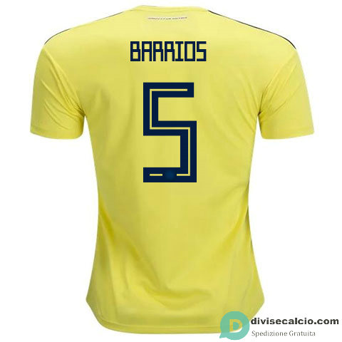 Maglia Colombia Gara Home 5#BARRIOS 2018