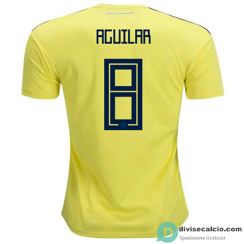 Maglia Colombia Gara Home 8#AGUILAR 2018