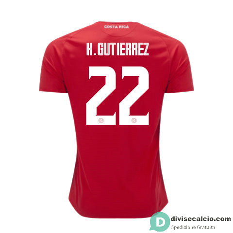 Maglia Costa Rica Gara Home 22#K.GUTIERREZ 2018