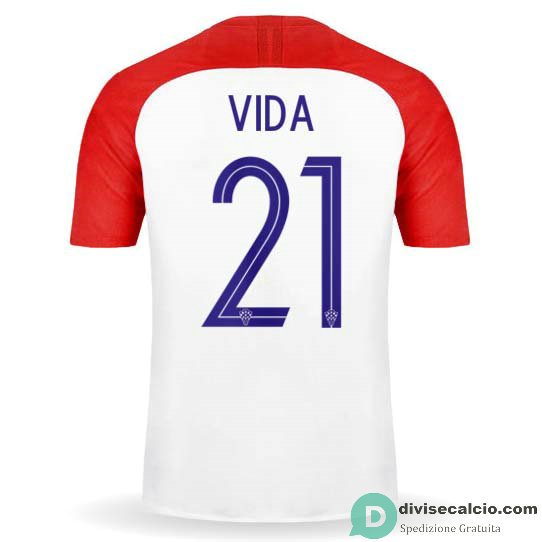 Maglia Croazia Gara Home 21#VIDA 2018