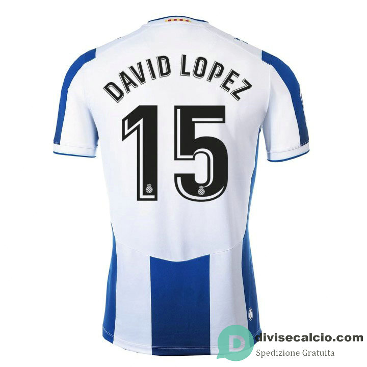 Maglia Espanyol Gara Home 15#DAVID LOPEZ 2019-2020