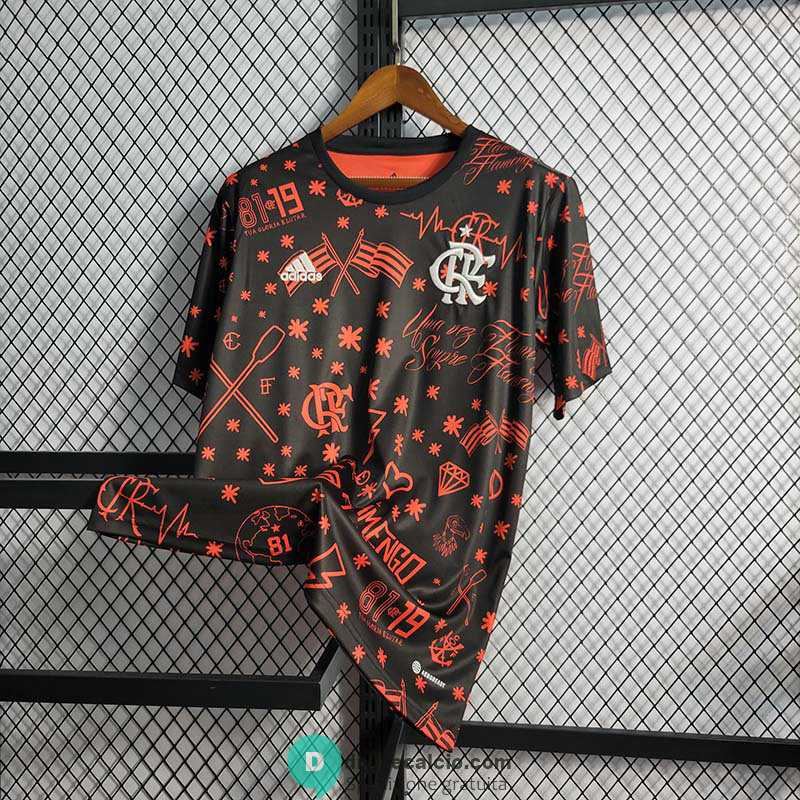 Maglia Flamengo Pre Match Black Red 2022/2023