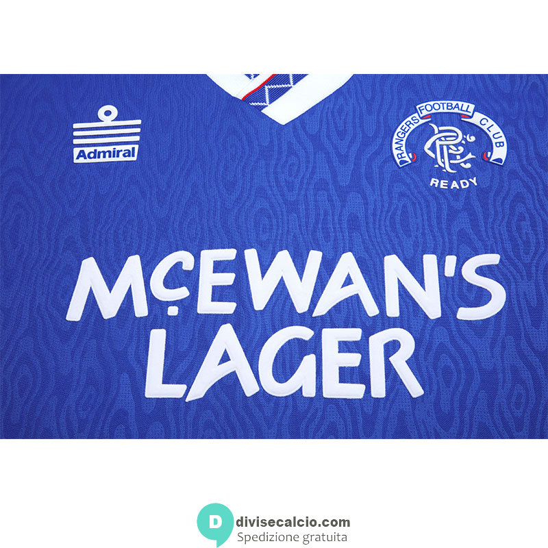 Maglia Glasgow Rangers Retro Gara Home 1990/1992