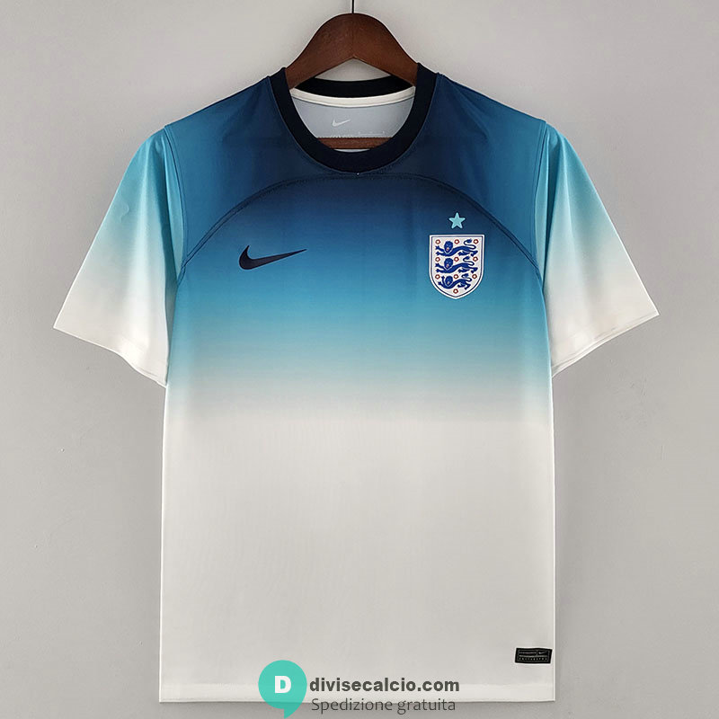 Maglia Inghilterra White Blue 2022/2023