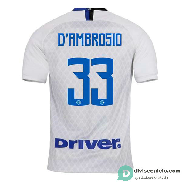 Maglia Inter Milan Gara Away 33#DAMBROSIO 2018-2019