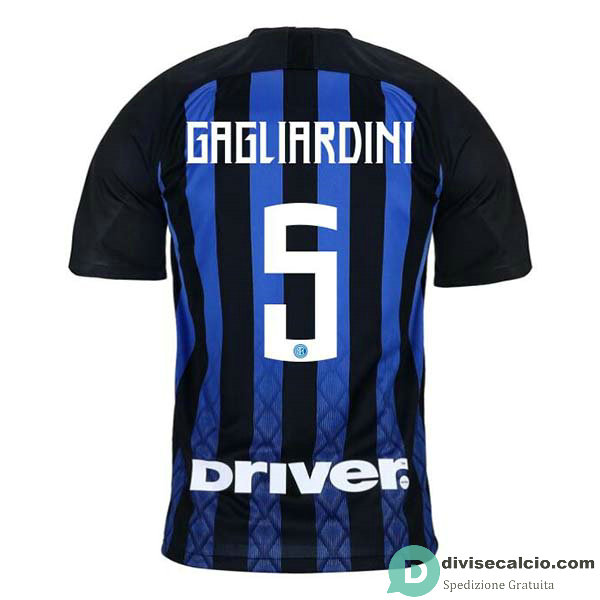 Maglia Inter Milan Gara Home 5#GAGLIARDINI 2018-2019