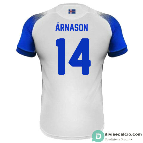 Maglia Islanda Gara Away 14#ARNASON 2018