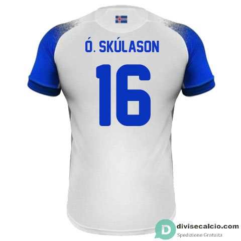 Maglia Islanda Gara Away 16#O.SKULASON 2018