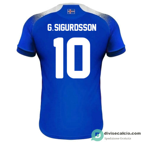 Maglia Islanda Gara Home 10#G.SIGURDSSON 2018