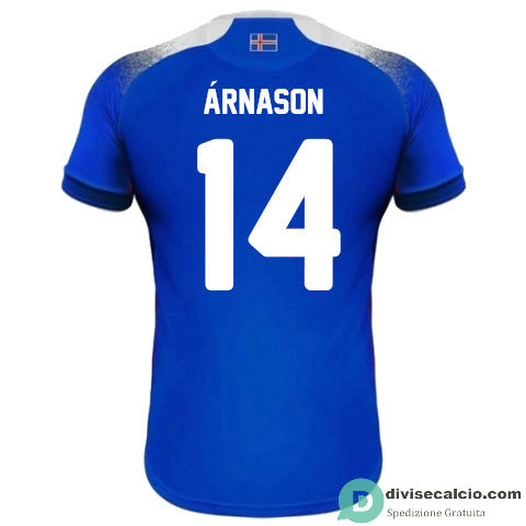 Maglia Islanda Gara Home 14#ARNASON 2018