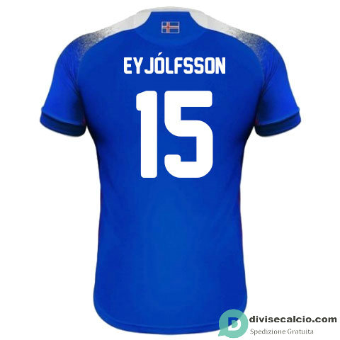 Maglia Islanda Gara Home 15#EYJOLFSSON 2018