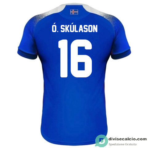 Maglia Islanda Gara Home 16#O.SKULASON 2018