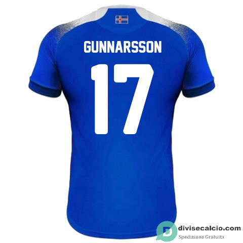 Maglia Islanda Gara Home 17#GUNNARSSON 2018