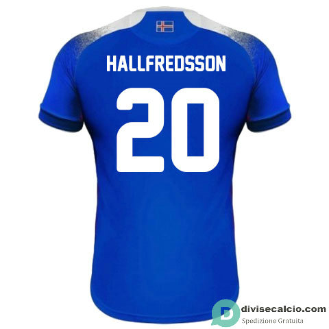 Maglia Islanda Gara Home 20#HALLFREDSSON 2018