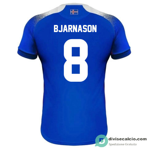 Maglia Islanda Gara Home 8#BJARNASON 2018