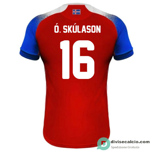 Maglia Islanda Gara Third 16#O.SKULASON 2018