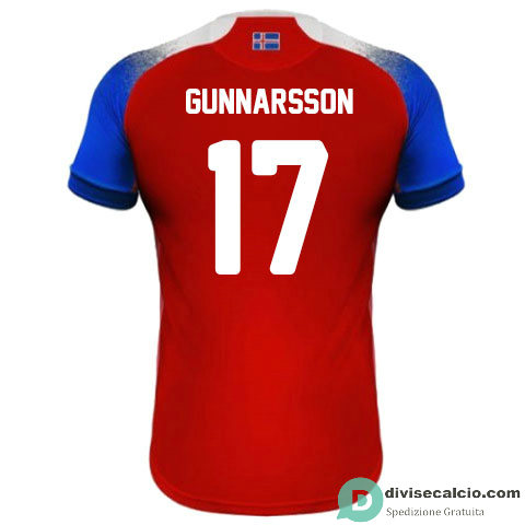 Maglia Islanda Gara Third 17#GUNNARSSON 2018