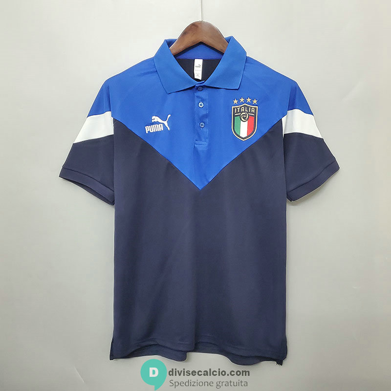 Maglia Italia Polo Royal Blue 2020/2021