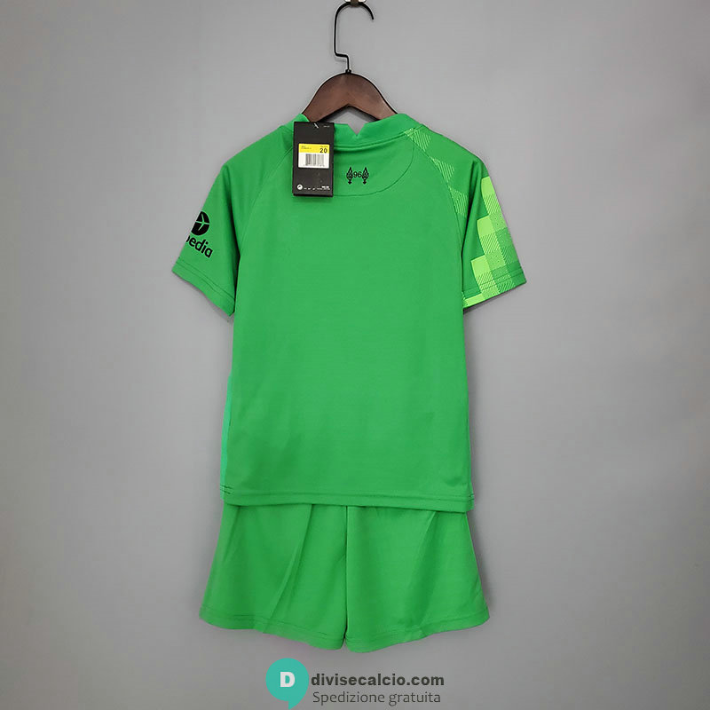 Maglia Liverpool Bambino Portiere Green 2021/2022