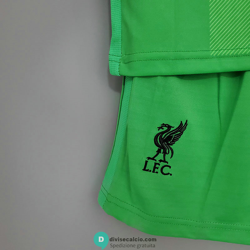 Maglia Liverpool Bambino Portiere Green 2021/2022