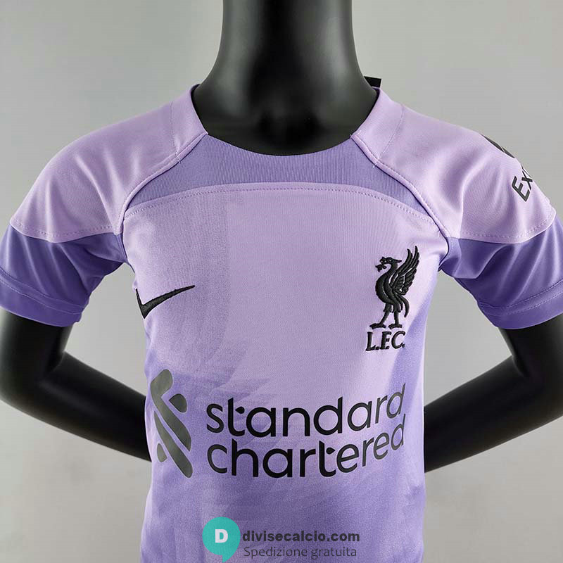 Maglia Liverpool Bambino Portiere Purple 2022/2023