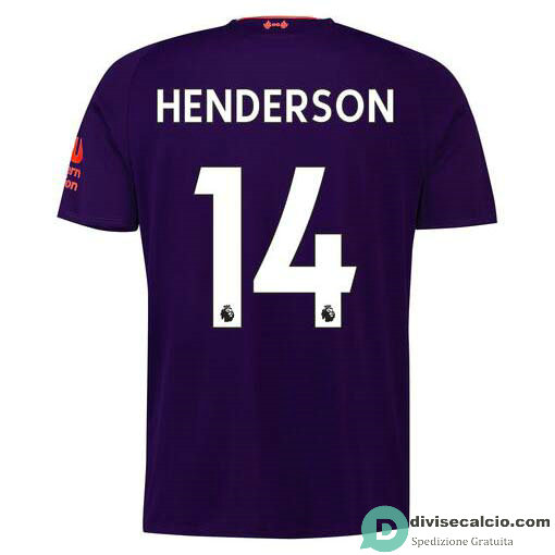 Maglia Liverpool Gara Away 14#HENDERSON 2018-2019