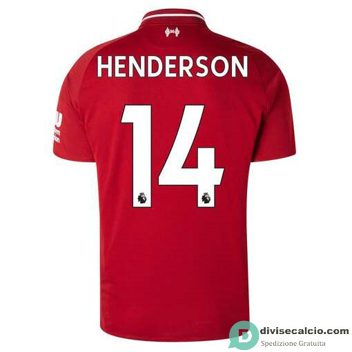 Maglia Liverpool Gara Home 14#HENDERSON 2018-2019