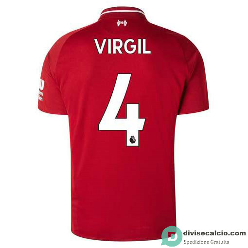 Maglia Liverpool Gara Home 4#VIRGIL 2018-2019