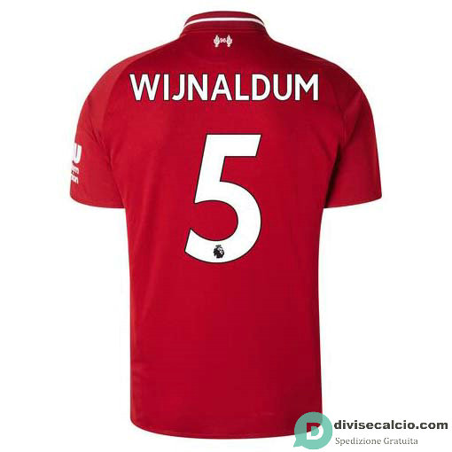 Maglia Liverpool Gara Home 5#WIJNALDUM 2018-2019