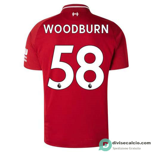 Maglia Liverpool Gara Home 58#WOODBURN 2018-2019