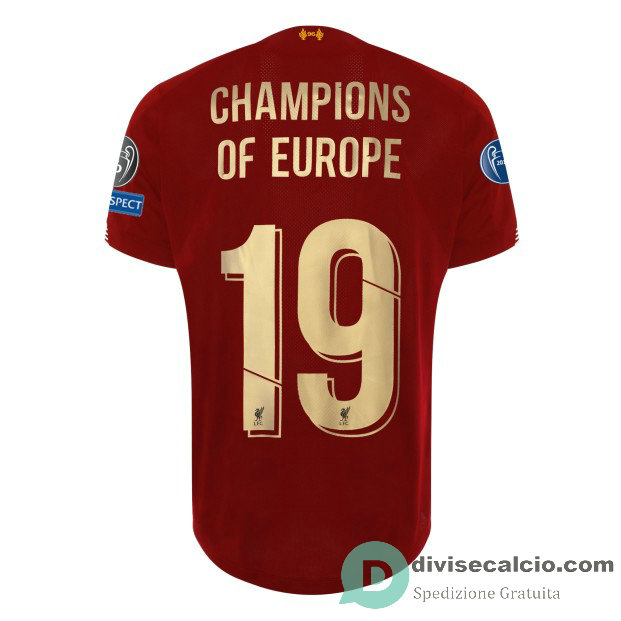 Maglia Liverpool Gara Home CHAMPIONS OF EUROPE 19