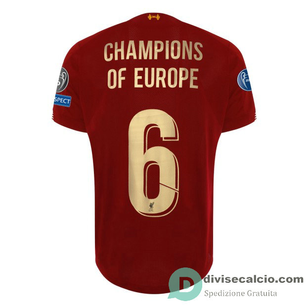 Maglia Liverpool Gara Home CHAMPIONS OF EUROPE 6