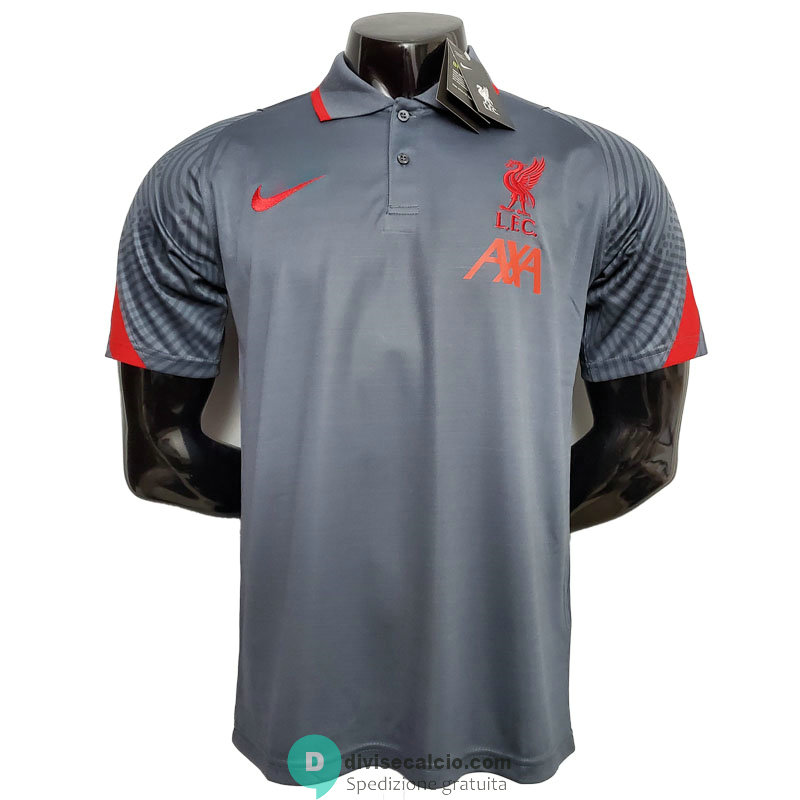 Maglia Liverpool Polo Dark Gray 2020/2021