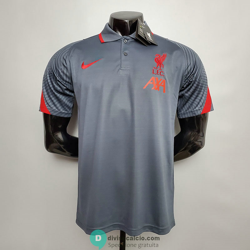 Maglia Liverpool Polo Dark Gray 2020/2021