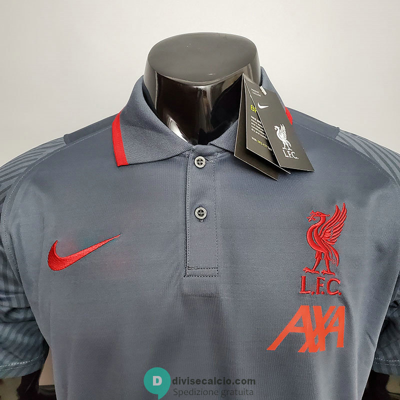 Maglia Liverpool Polo Dark Gray 2020/2021