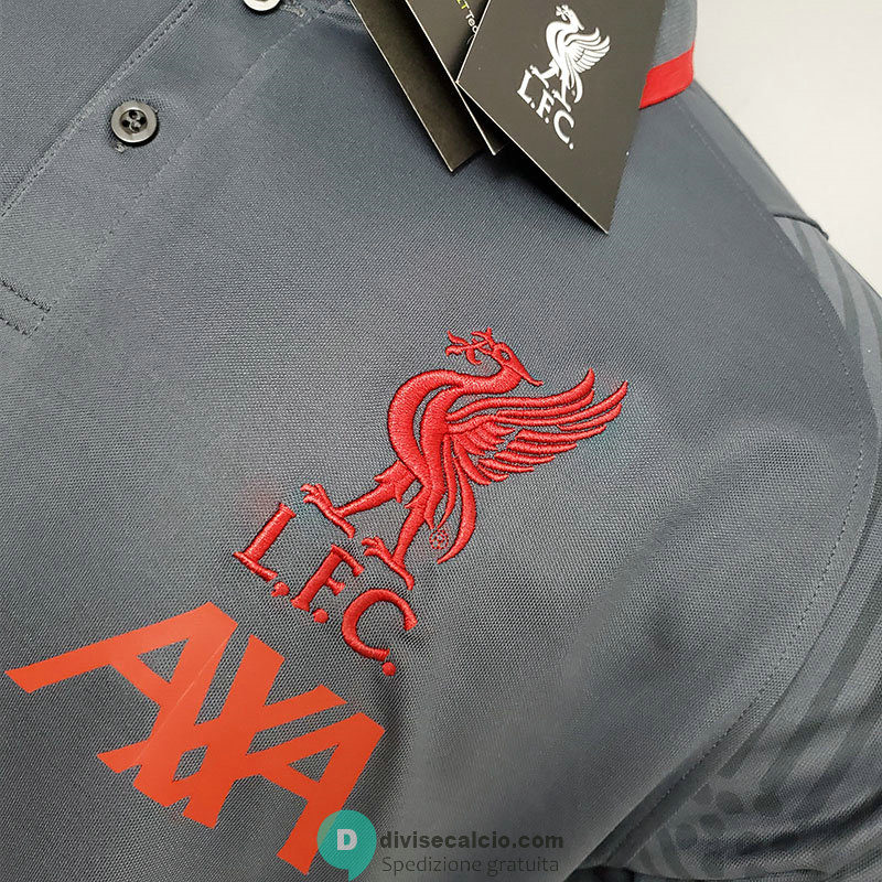 Maglia Liverpool Polo Dark Gray 2020/2021