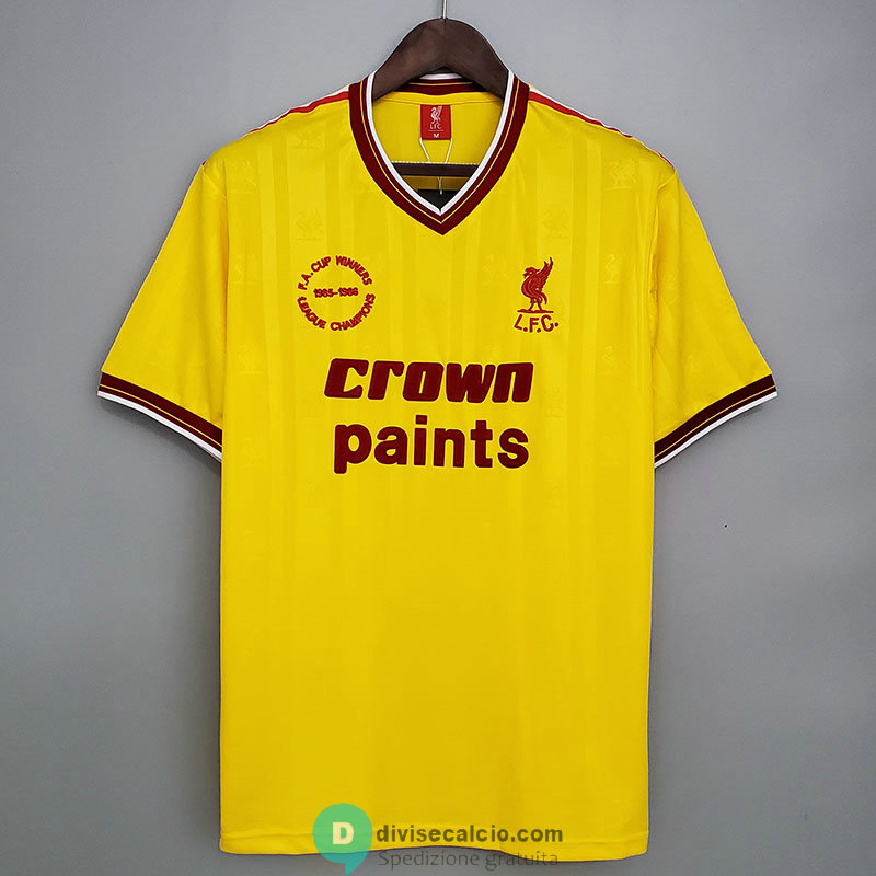 Maglia Liverpool Retro Yellow 1985/1986