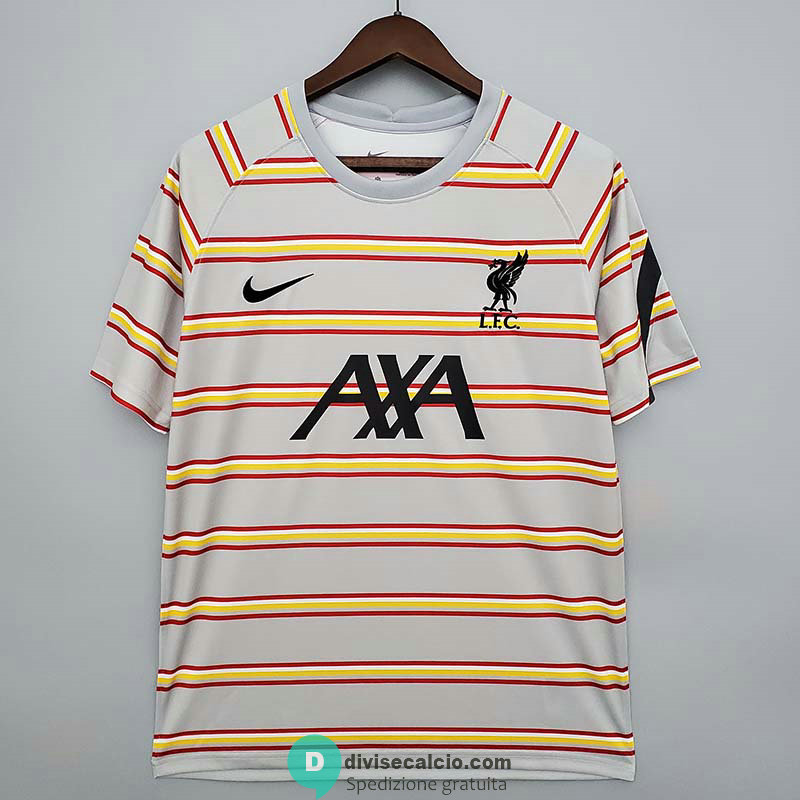 Maglia Liverpool Training Grey Stripes 2021/2022